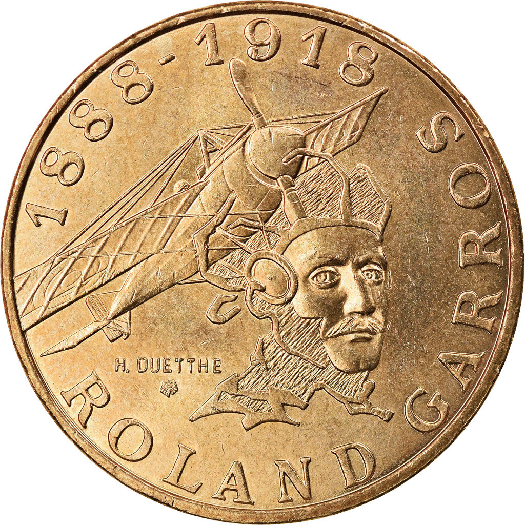 Münze, Frankreich, Roland Garros, 10 Francs, 1988, VZ+, Aluminum-Bronze