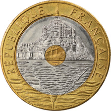 Monnaie, France, Mont Saint Michel, 20 Francs, 1993, SPL, Tri-Metallic