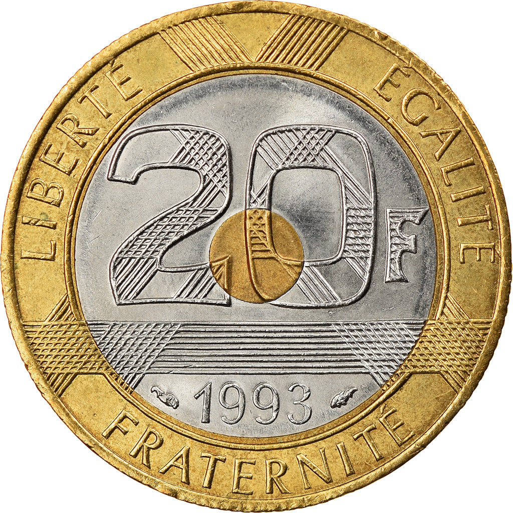 Monnaie, France, Mont Saint Michel, 20 Francs, 1993, SPL, Tri-Metallic