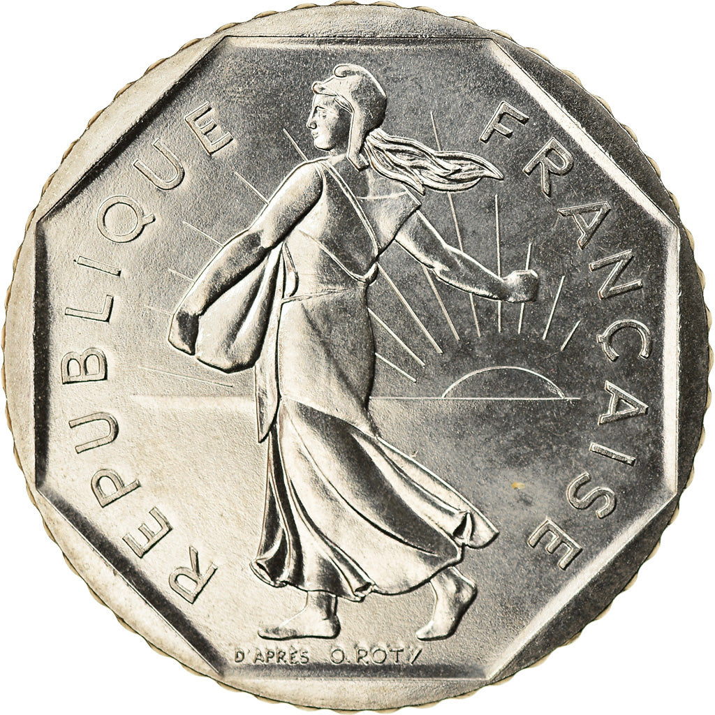 Moneta, Francia, Semeuse, 2 Francs, 1982, FDC, Nichel, KM:942.1, Gadoury:547