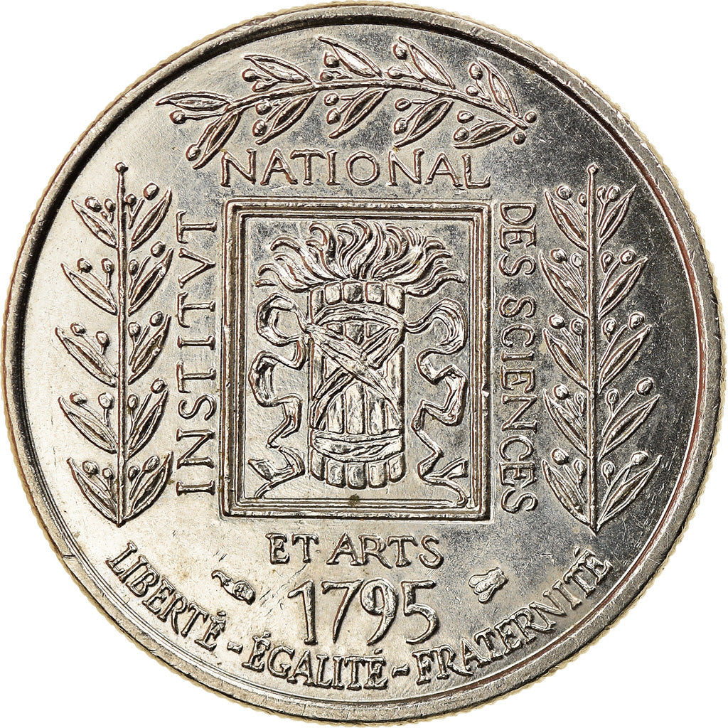 Coin, France, Institut, Franc, 1995, MS(63), Nickel, KM:1133, Gadoury:480
