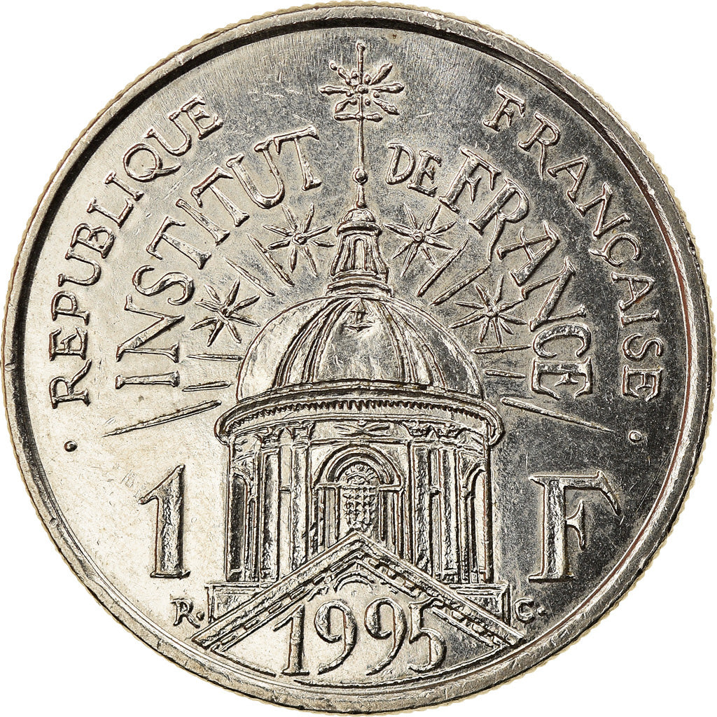 Coin, France, Institut, Franc, 1995, MS(63), Nickel, KM:1133, Gadoury:480