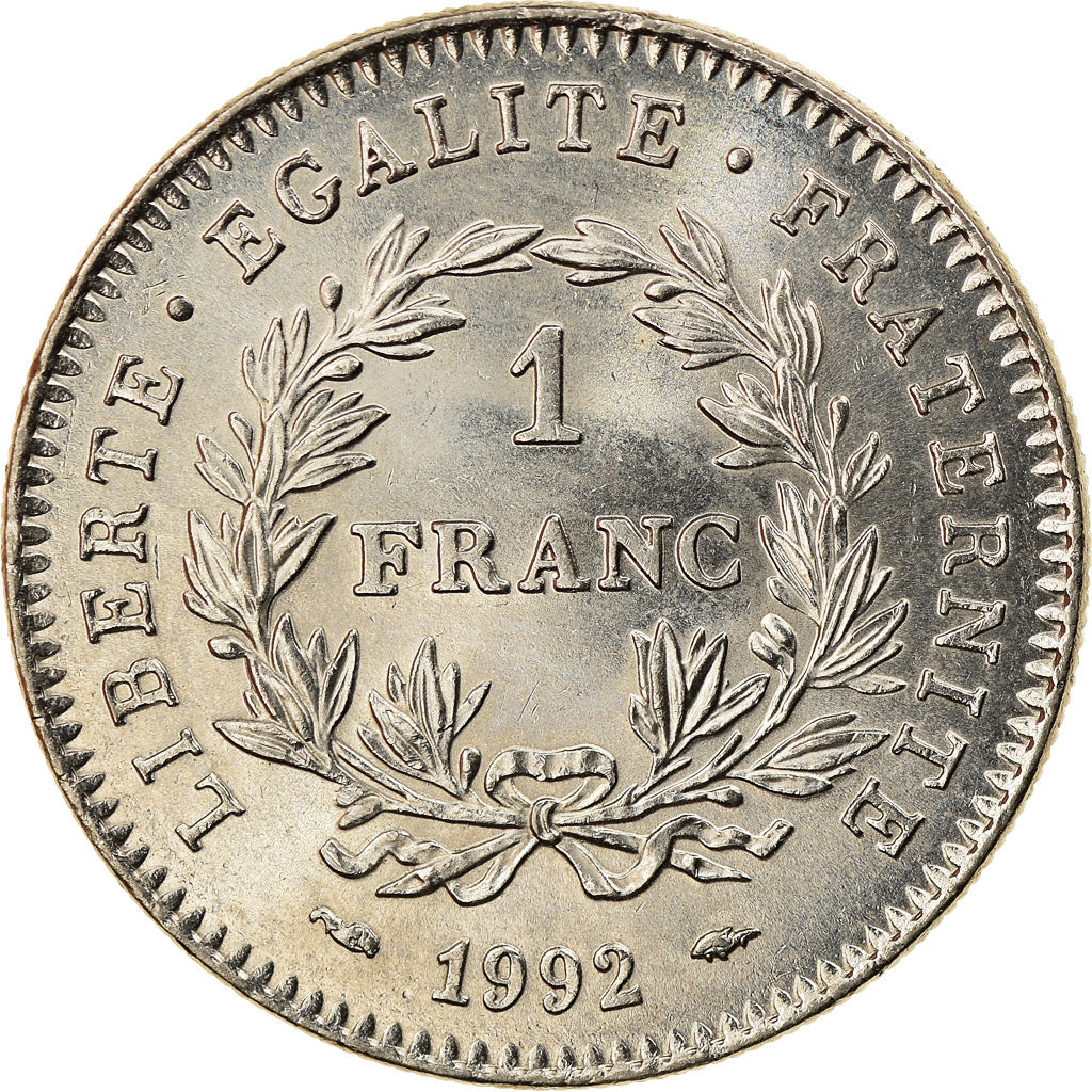 Moneta, Francia, République, Franc, 1992, Paris, FDC, Nichel, KM:1004.1