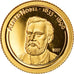 Moeda, Mongólia, Alfred Nobel, 500 Tugrik, 2007, MS(65-70), Dourado