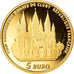 France, 5 Euro, Abbaye de Cluny, 2010, Paris, MS(65-70), Gold, KM:1680