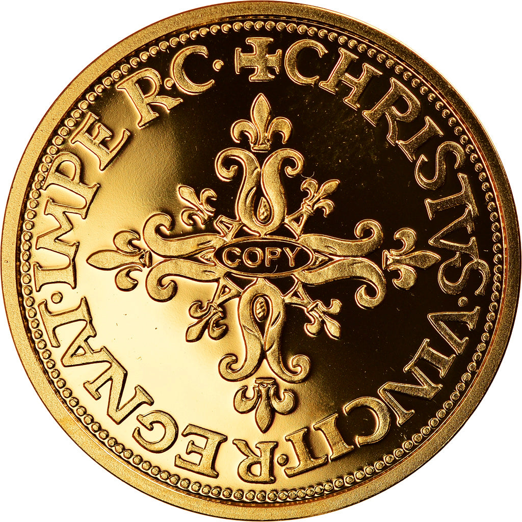 Francia, medalla, Reproduction, Ecu d'or, Henri III, FDC, Oro
