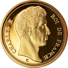 France, Médaille, Reproduction, 100 Francs Essai, Charles X, FDC, Or