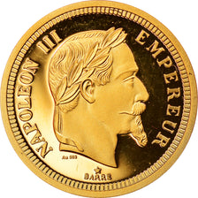 Frankrijk, Medaille, Reproduction de la 100 Francs Or Napoléon III 1861, FDC