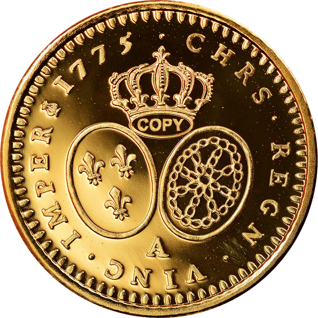 Francia, medaglia, Louis XVI, Reproduction, Louis d'Or aux Lunettes, FDC, Oro