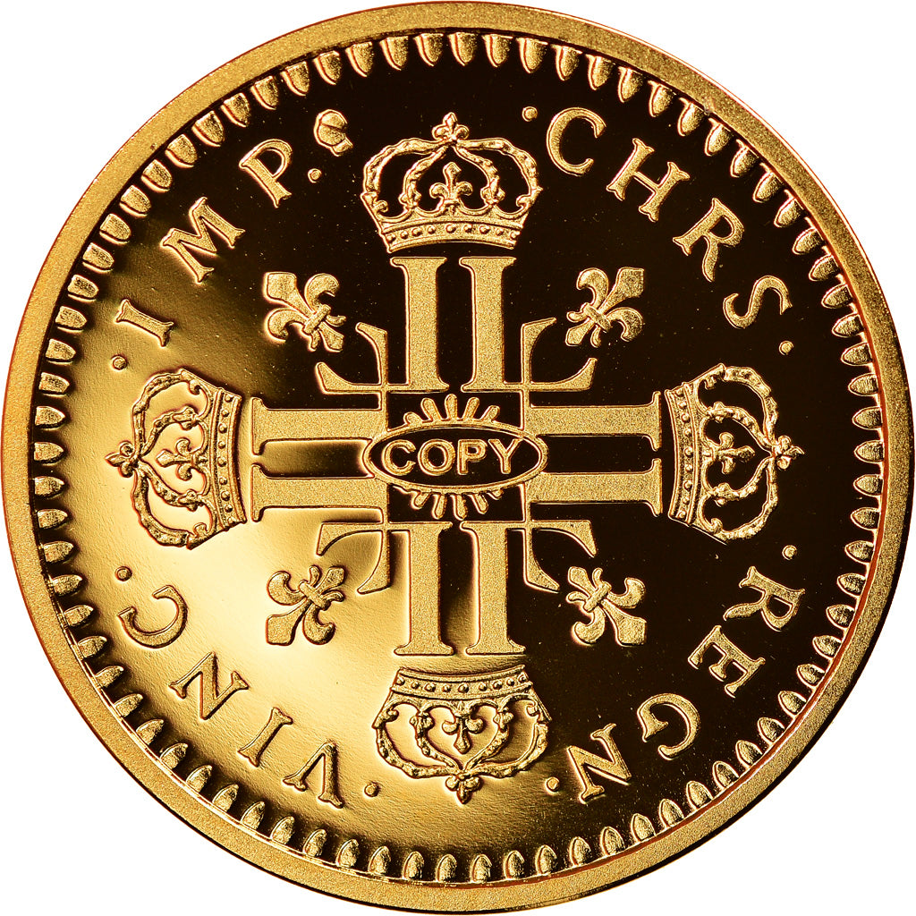 France, Medal, Réplique Double Louis d'or au soleil, History, MS(65-70), Gold