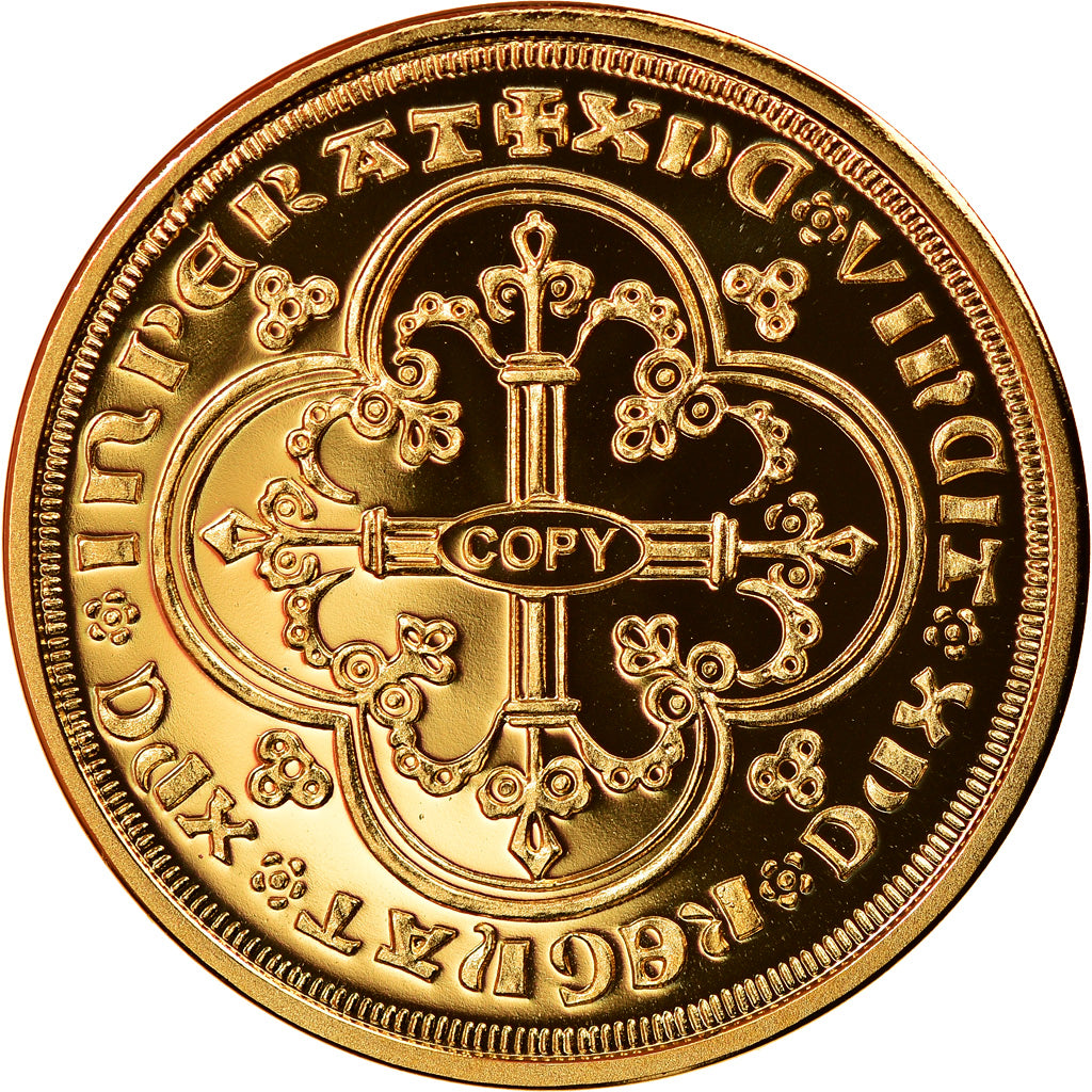 France, Médaille, Reproduction du Franc à Cheval, Jean II le Bon, FDC, Or