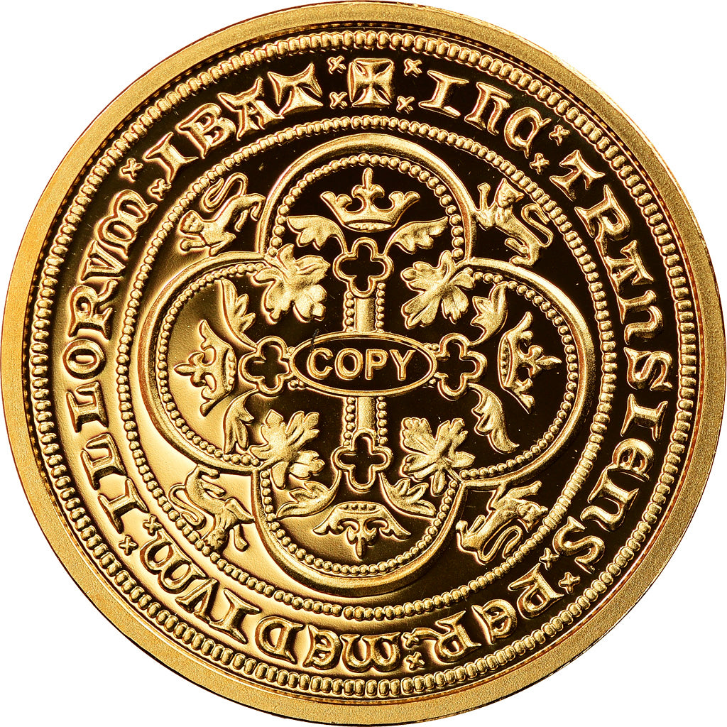 France, Médaille, Reproduction Edward Gold Coin, FDC, Or