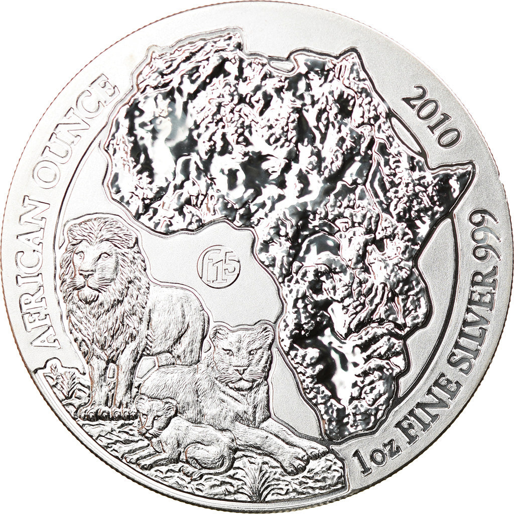 Monnaie, Rwanda, 50 Francs, 1 Oz, 2010, FDC, Argent, KM:639