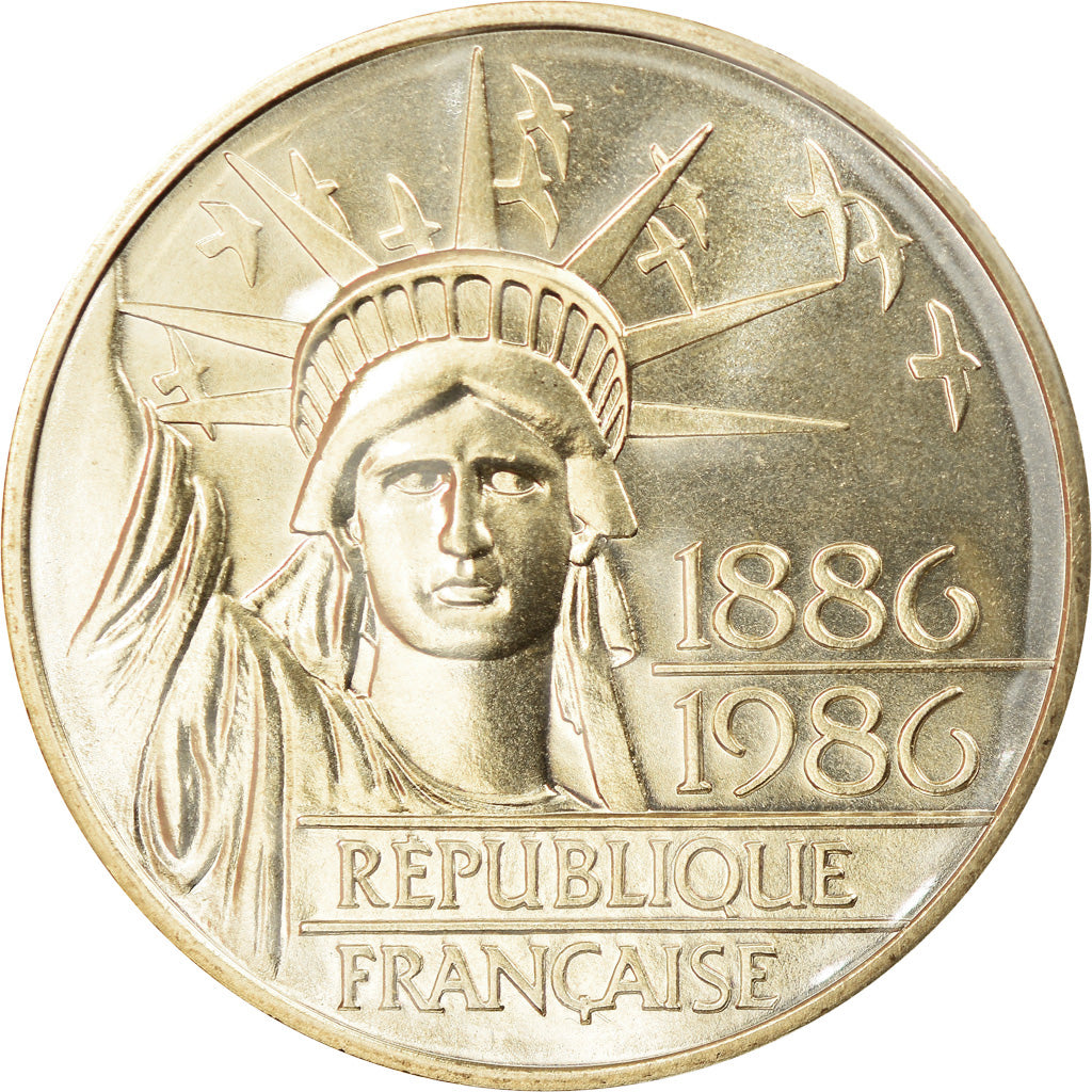 Monnaie, France, Statue de la Liberté, 100 Francs, 1986, Paris, FDC, Argent