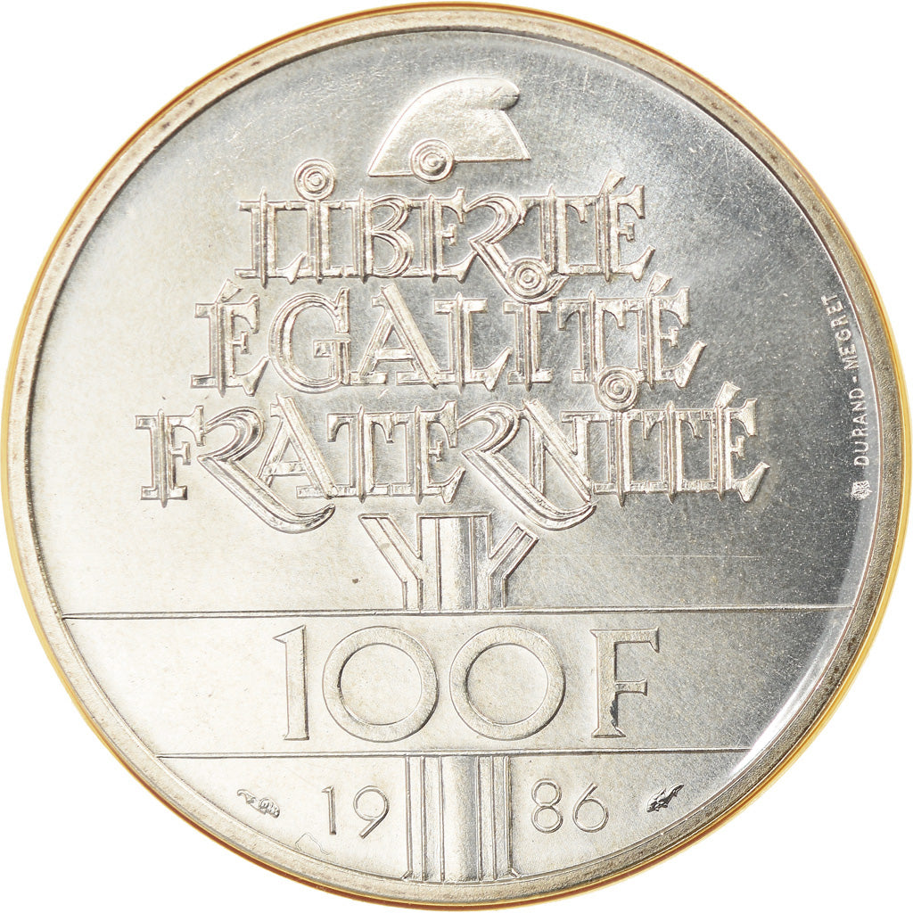 Monnaie, France, Statue de la Liberté, 100 Francs, 1986, Paris, FDC, Argent