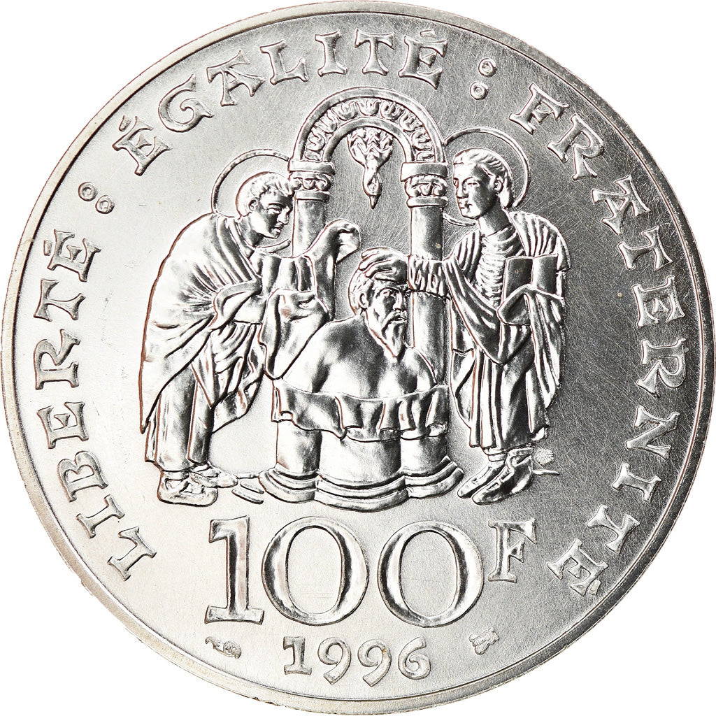 Moneta, Francia, Clovis, 100 Francs, 1996, FDC, Argento, KM:1180, Gadoury:953