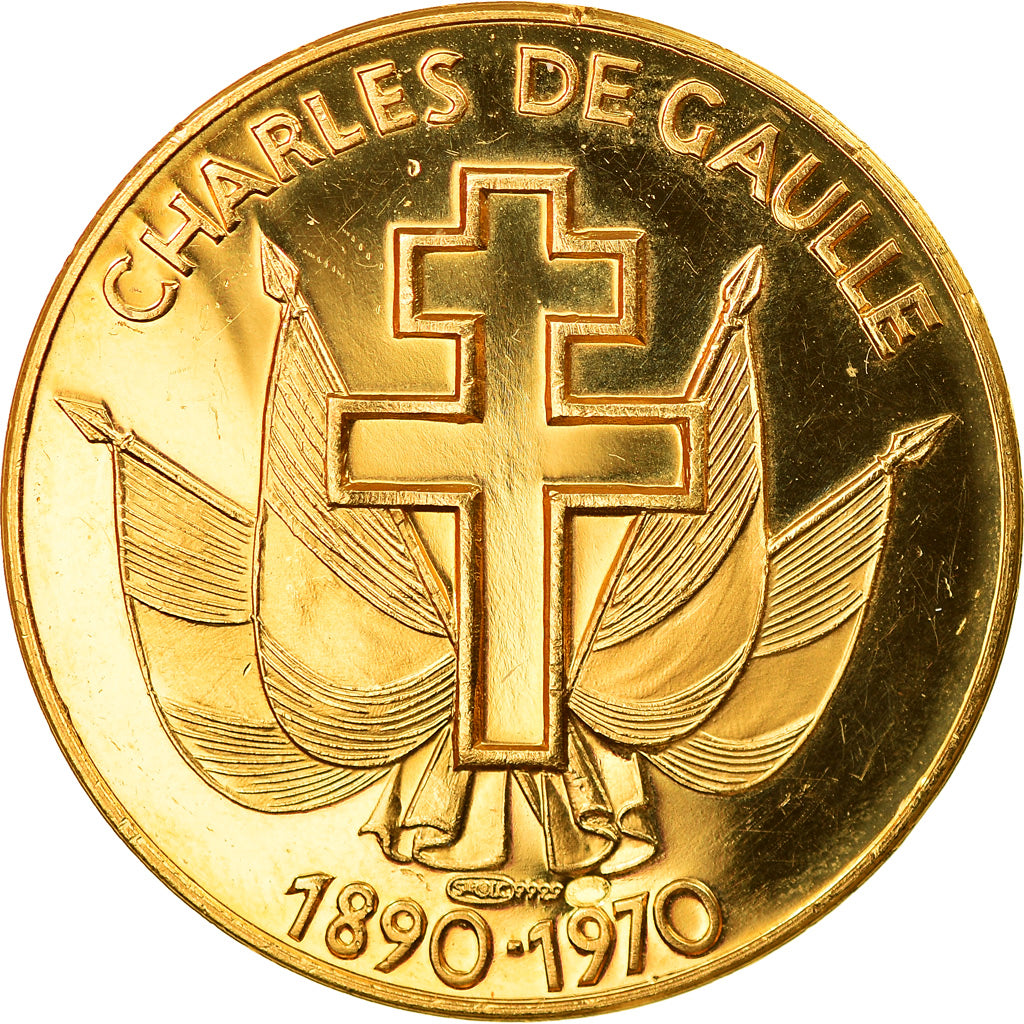 France, Médaille, Charles De Gaulle, Référendum du 28 octobre 1962, FDC, Or