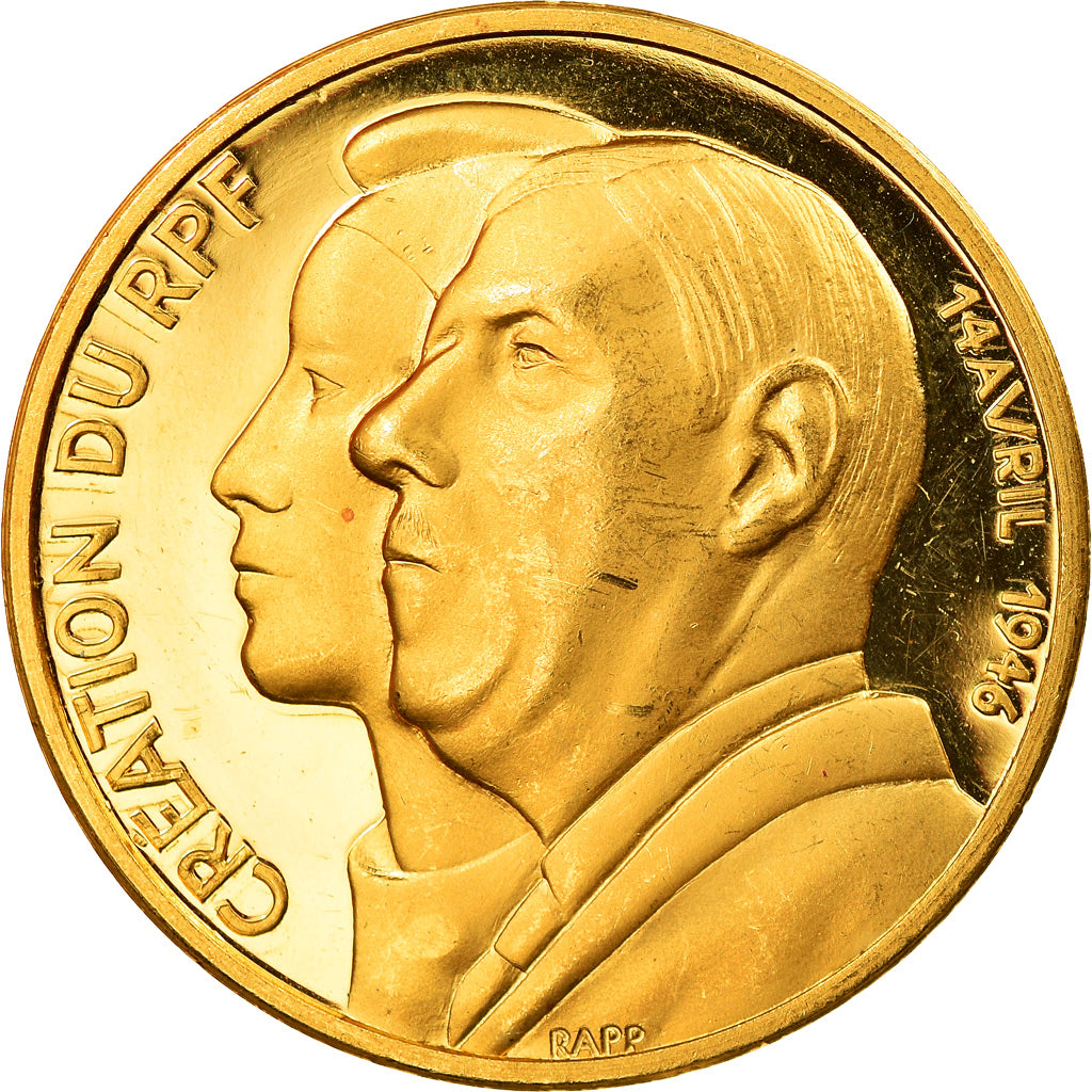 Frankrijk, Medaille, Charles De Gaulle, Création du RPF, 14 avril 1946, FDC