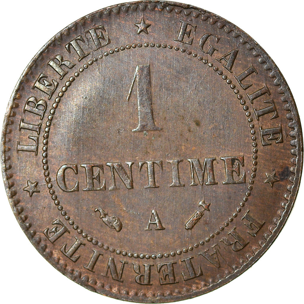 Coin, France, Cérès, Centime, 1896, Paris, AU(50-53), Bronze, KM:826.1, Le