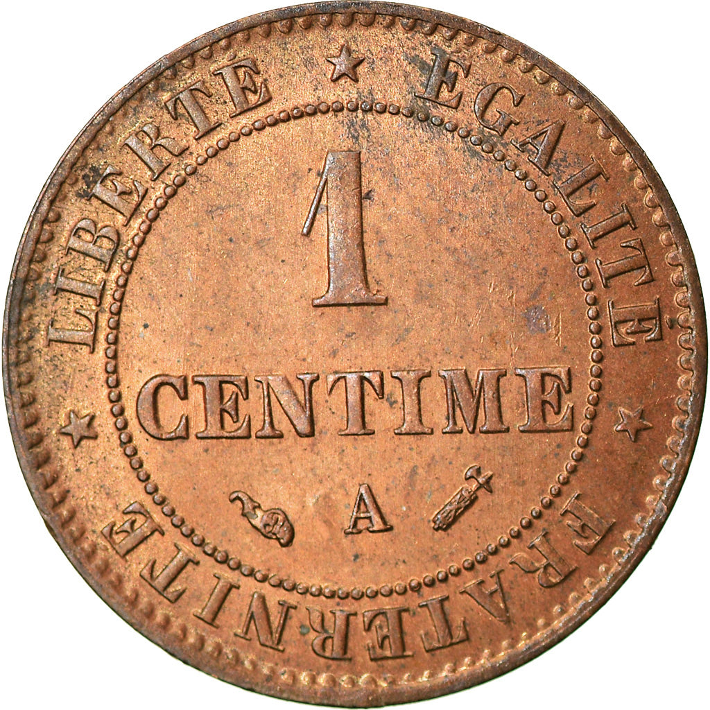 Coin, France, Cérès, Centime, 1896, Paris, AU(55-58), Bronze, KM:826.1