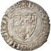 Coin, France, Charles VI, Blanc Guénar, Saint-Quentin, EF(40-45), Billon