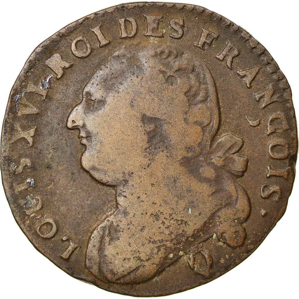 Coin, France, 12 deniers françois, 12 Deniers, 1792, Perpignan, EF(40-45)