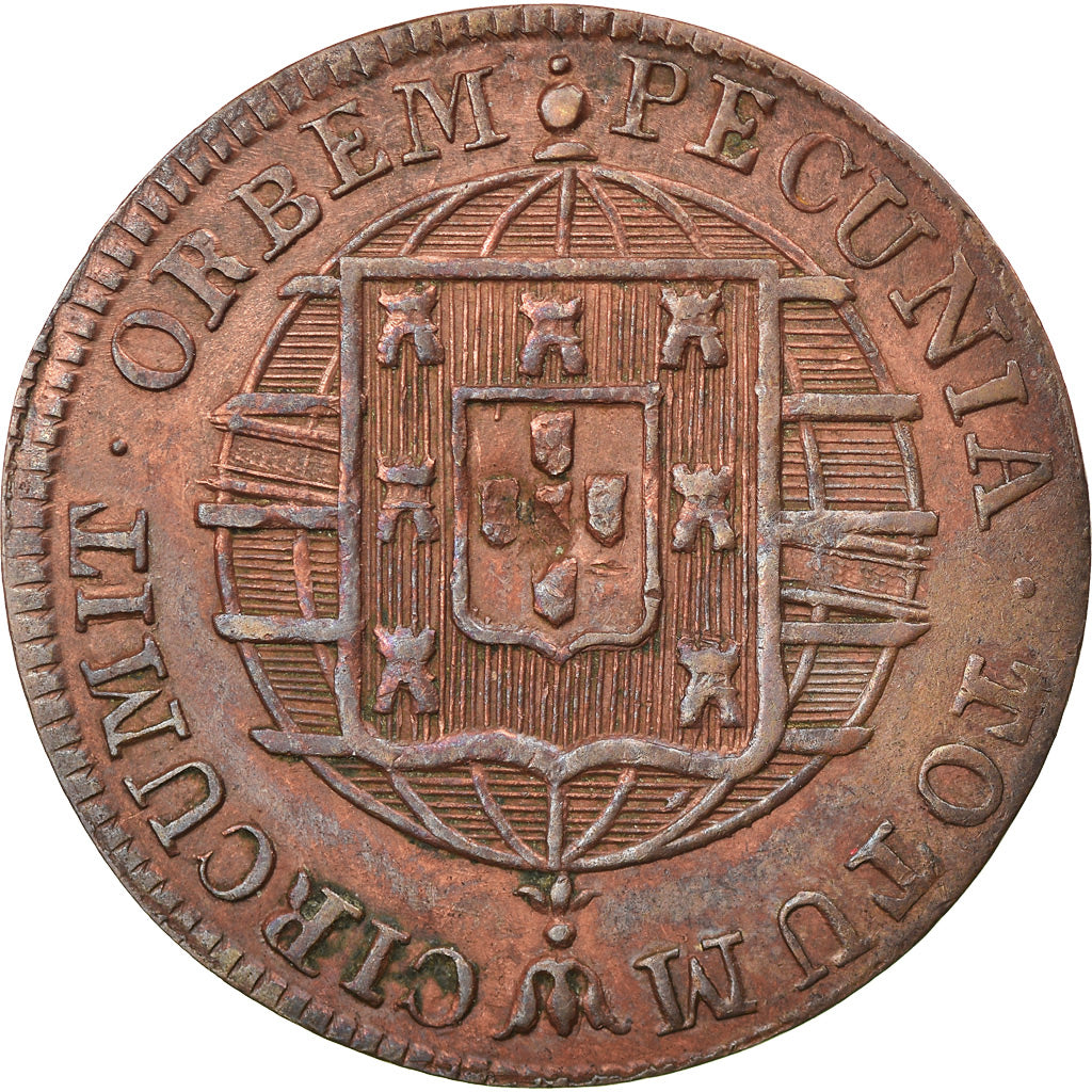 Moneda, Brasil, João VI, 20 Reis, 1822, Rio de Janeiro, MBC+, Cobre, KM:316.1