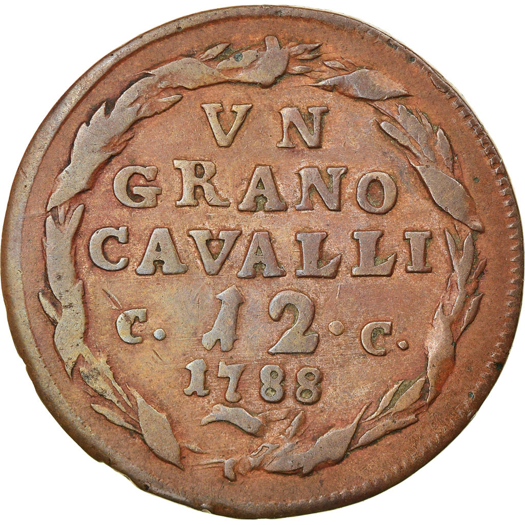 Moneda, Estados italianos, NAPLES, Ferdinando IV, Grano, 1788, Naples, MBC