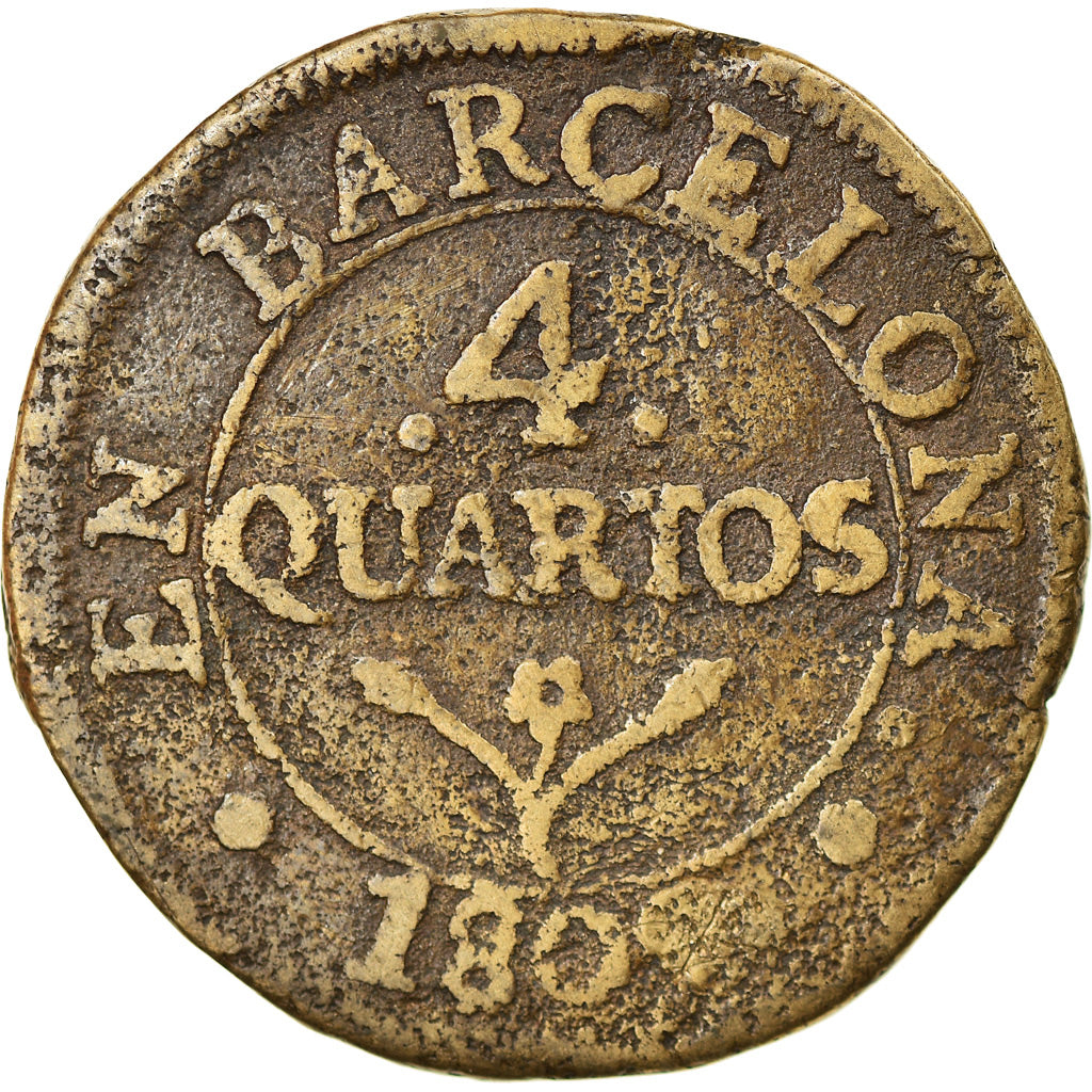 Moneta, Hiszpania, BARCELONA, Joseph (Jose) Napolean, 4 Quartos, 1809