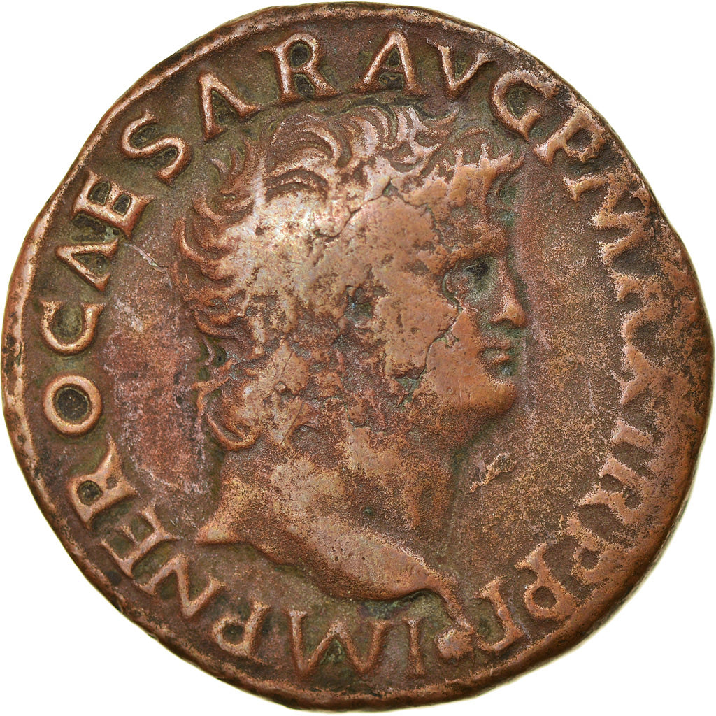 Coin, Nero, As, 66, Lyon - Lugdunum, VF(30-35), Copper, RIC:543