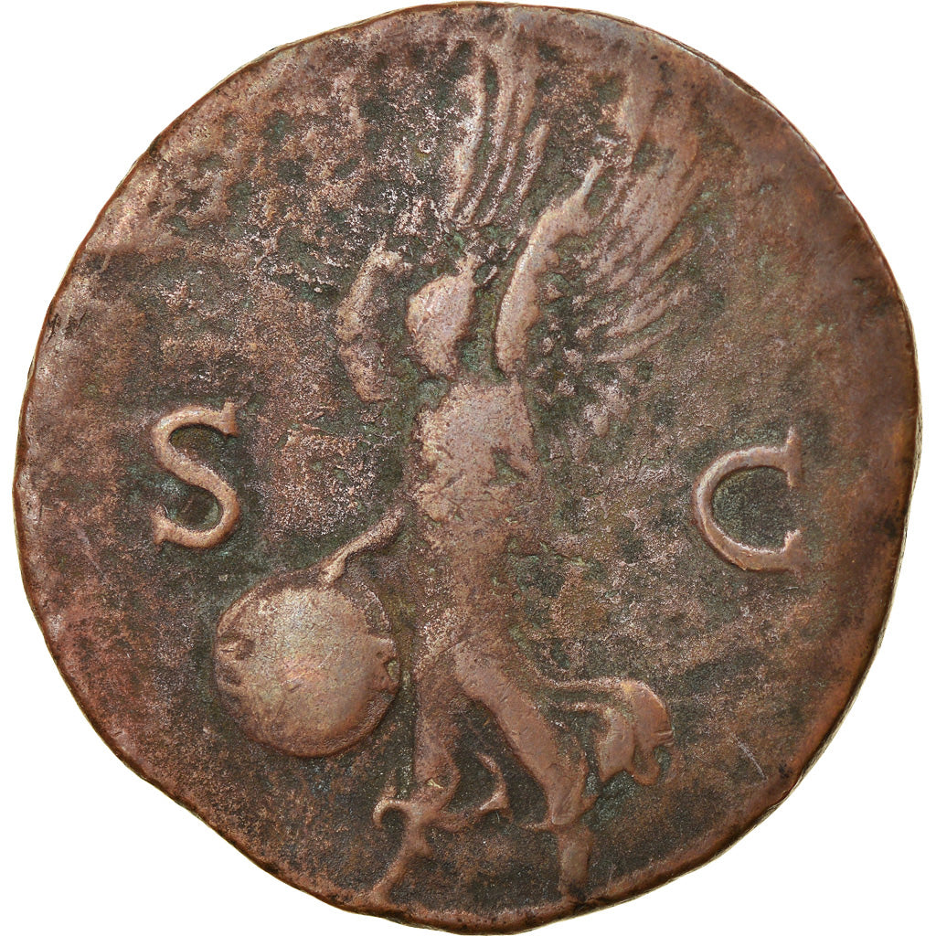Coin, Nero, As, 66, Lyon - Lugdunum, VF(30-35), Copper, RIC:543
