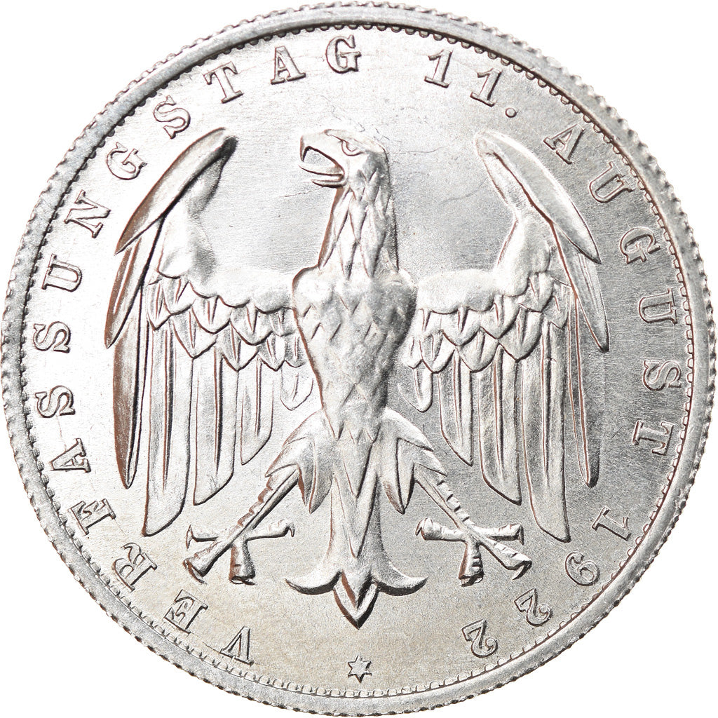 Monnaie, Allemagne, République de Weimar, 3 Mark, 1922, Berlin, SUP, Aluminium