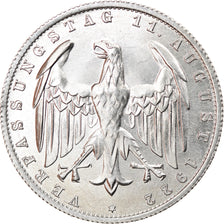 Monnaie, Allemagne, République de Weimar, 3 Mark, 1922, Berlin, SUP, Aluminium