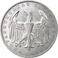Monnaie, Allemagne, République de Weimar, 3 Mark, 1922, Berlin, SUP, Aluminium