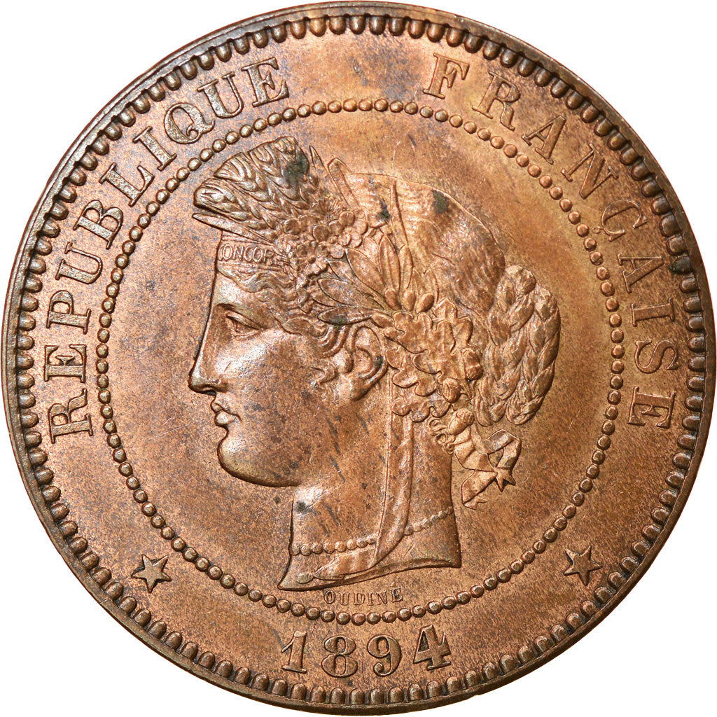 Munten, Frankrijk, Cérès, 10 Centimes, 1894, Paris, ZF+, Bronze, KM:815.1