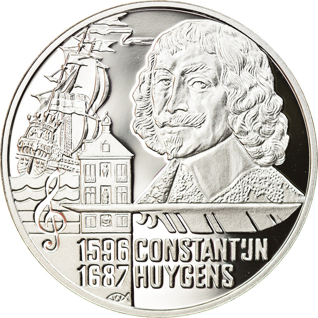 Coin, Netherlands, Beatrix, 50 Euro, 1996, Utrecht, MS(65-70), Silver, KM:129