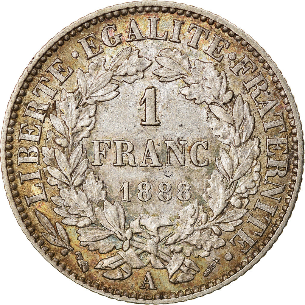 Münze, Frankreich, Cérès, Franc, 1888, Paris, VZ, Silber, KM:822.1