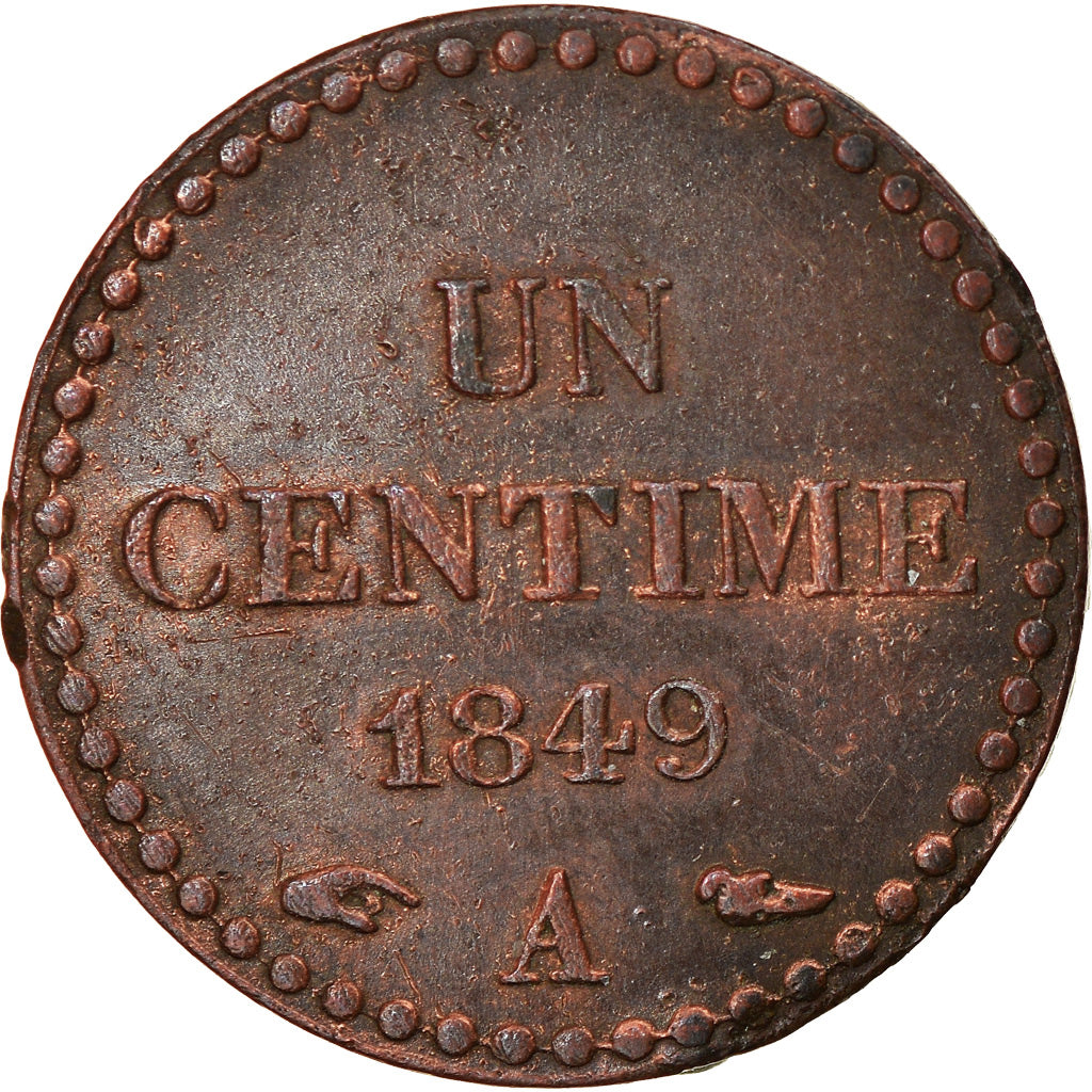 Coin, France, Dupré, Centime, 1849, Paris, AU(50-53), Bronze, KM:754