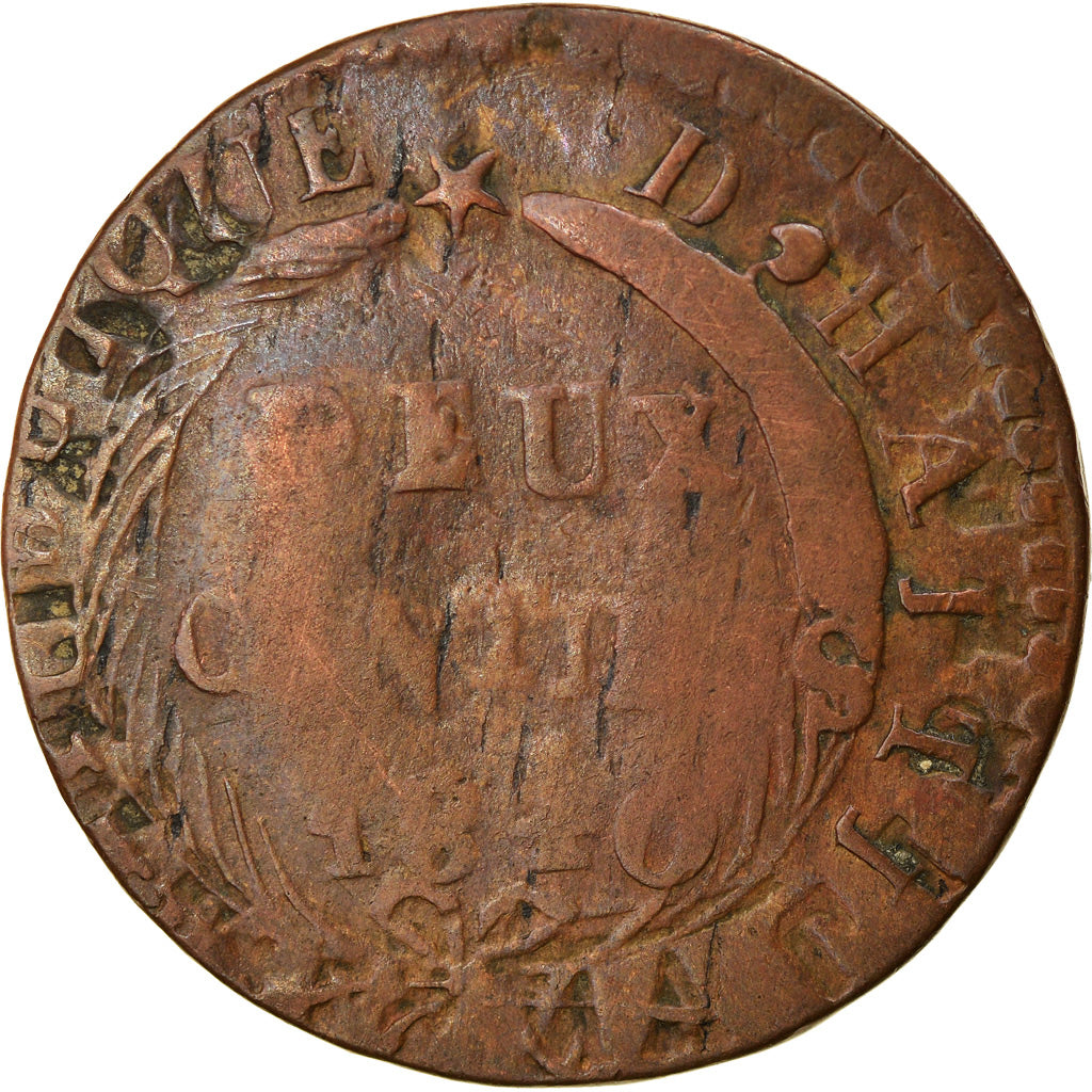 Munten, Haïti, 2 Centimes, 1840, FR+, Koper, KM:A22