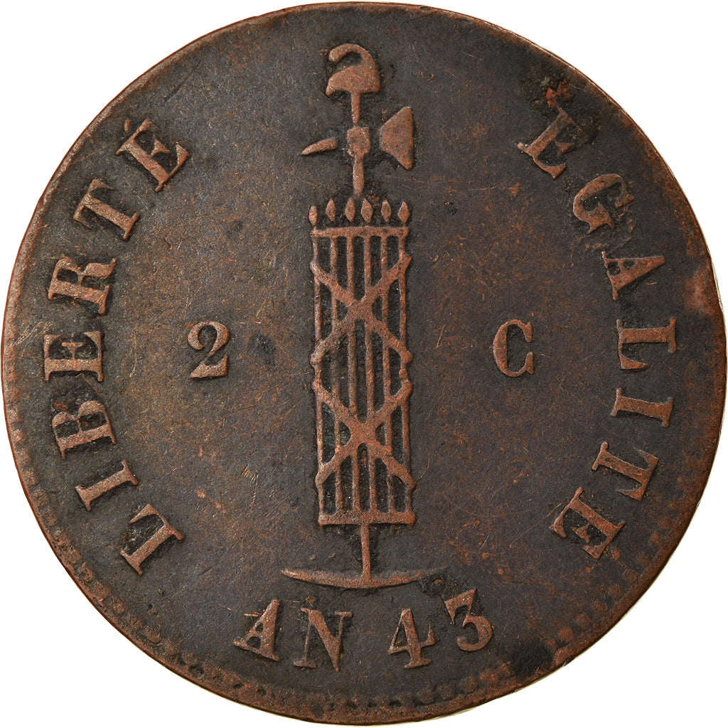 Coin, Haiti, 2 Centimes, 1846, VF(30-35), Copper, KM:26
