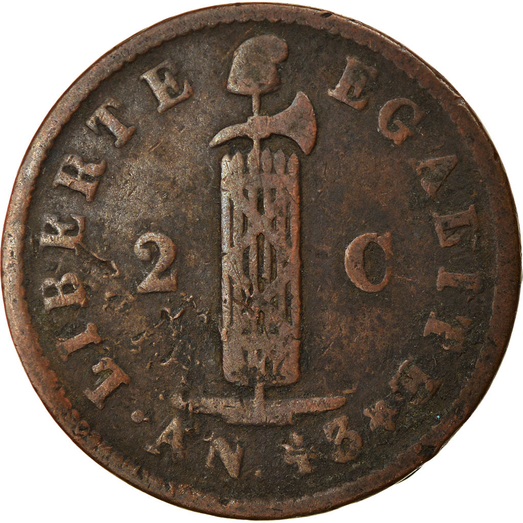 Monnaie, Haïti, 2 Centimes, 1846, TB, Cuivre, KM:26