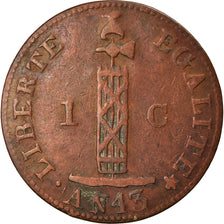 Moneta, Haiti, Centime, 1846, VF(30-35), Miedź, KM:24
