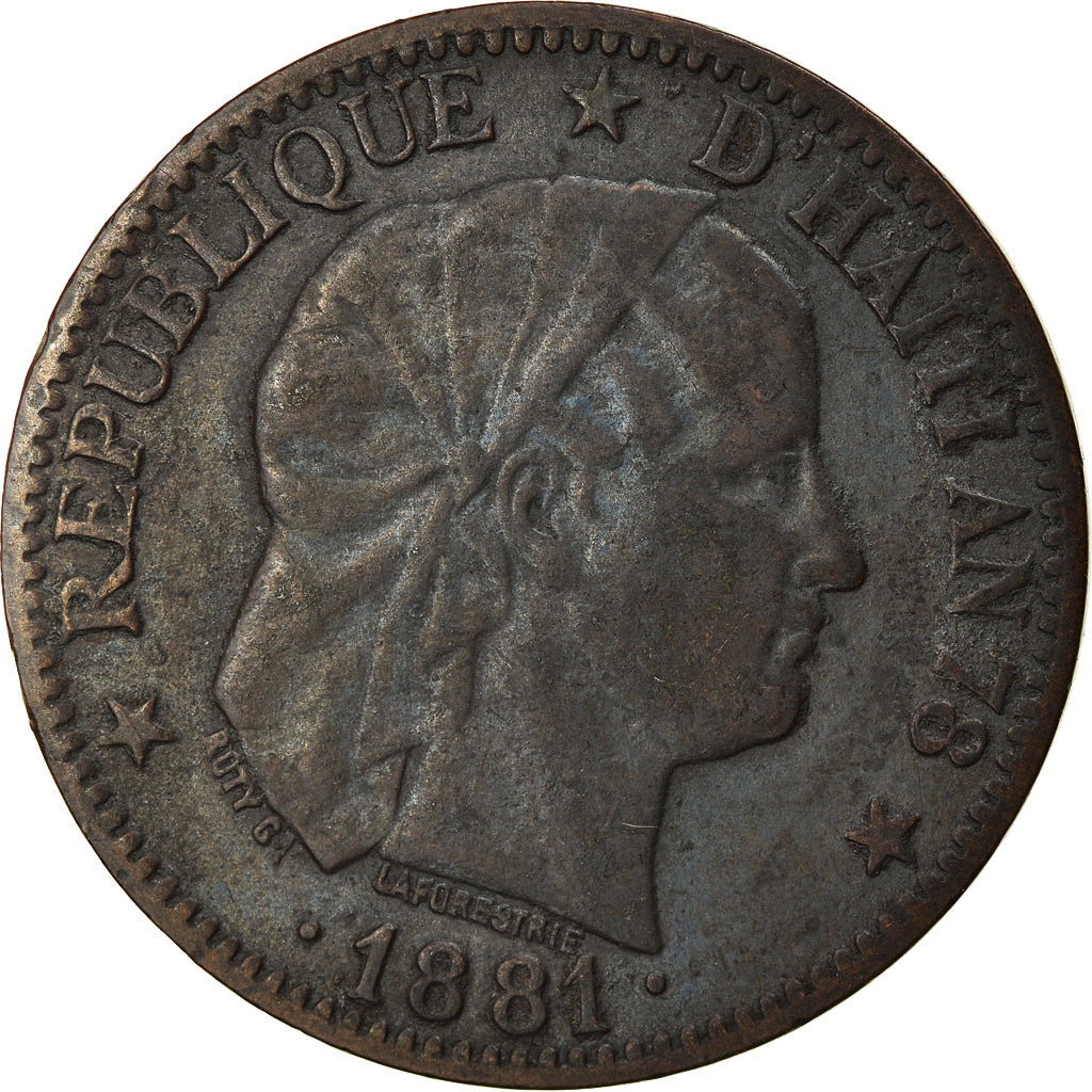 Monnaie, Haïti, Centime, 1881, TB+, Bronze, KM:42