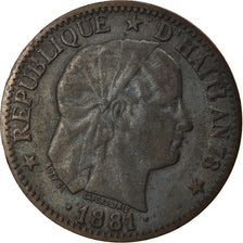 Monnaie, Haïti, Centime, 1881, TB+, Bronze, KM:42
