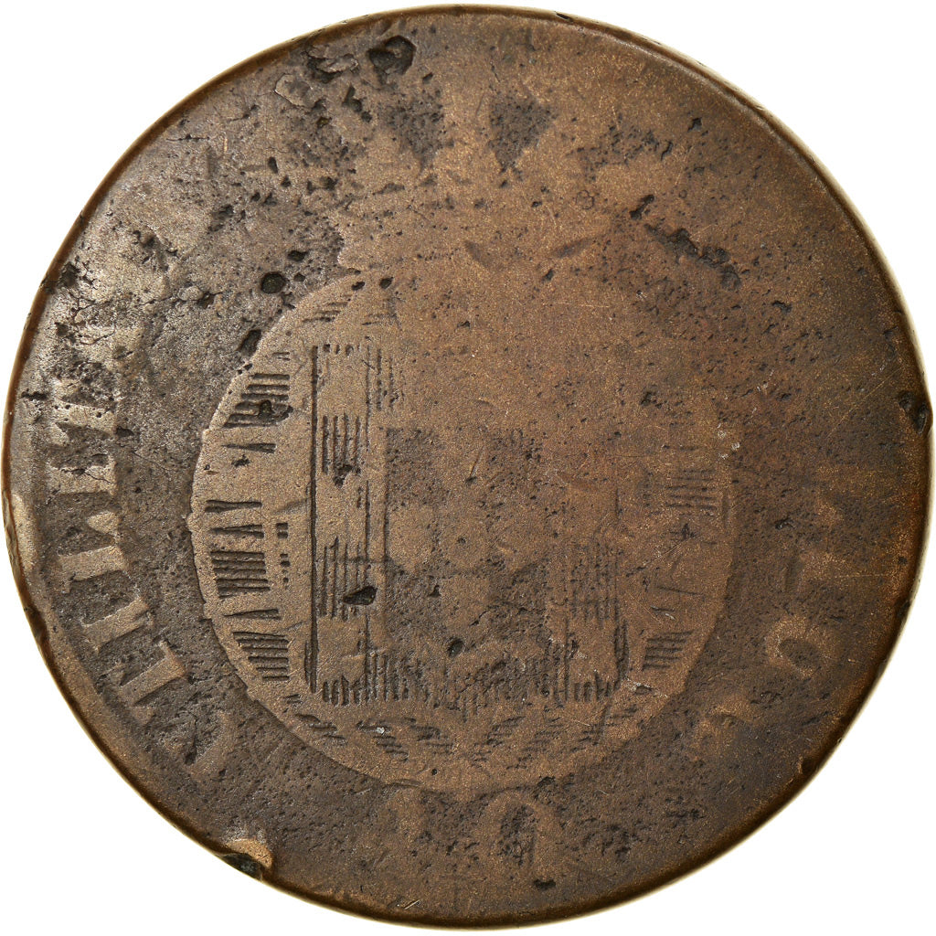 Moneda, Portugal, Jo, 40 Reis, Pataco, 1825, RC, Bronce, KM:370