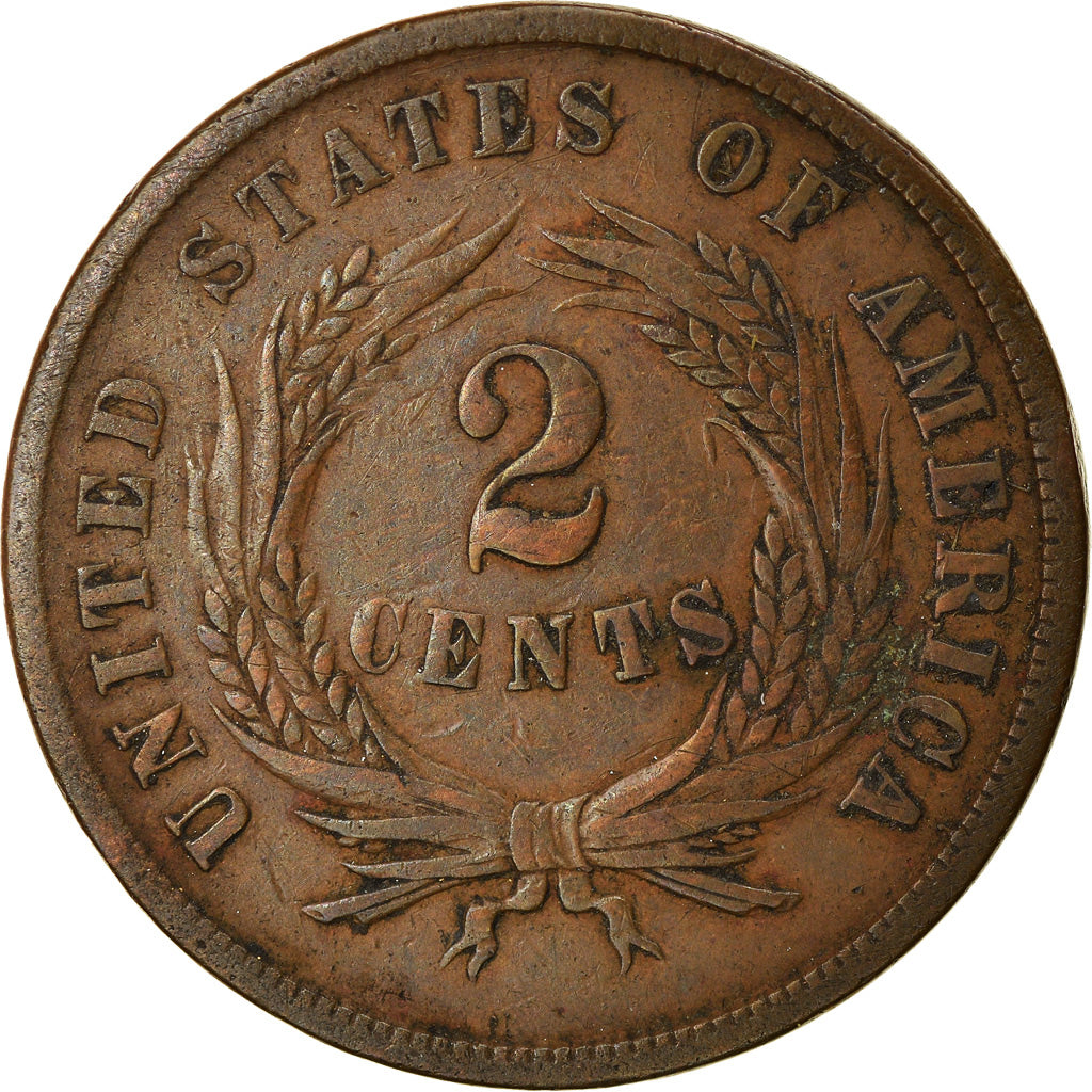 Monnaie, États-Unis, 2 Cents, 1864, U.S. Mint, Philadelphie, TTB