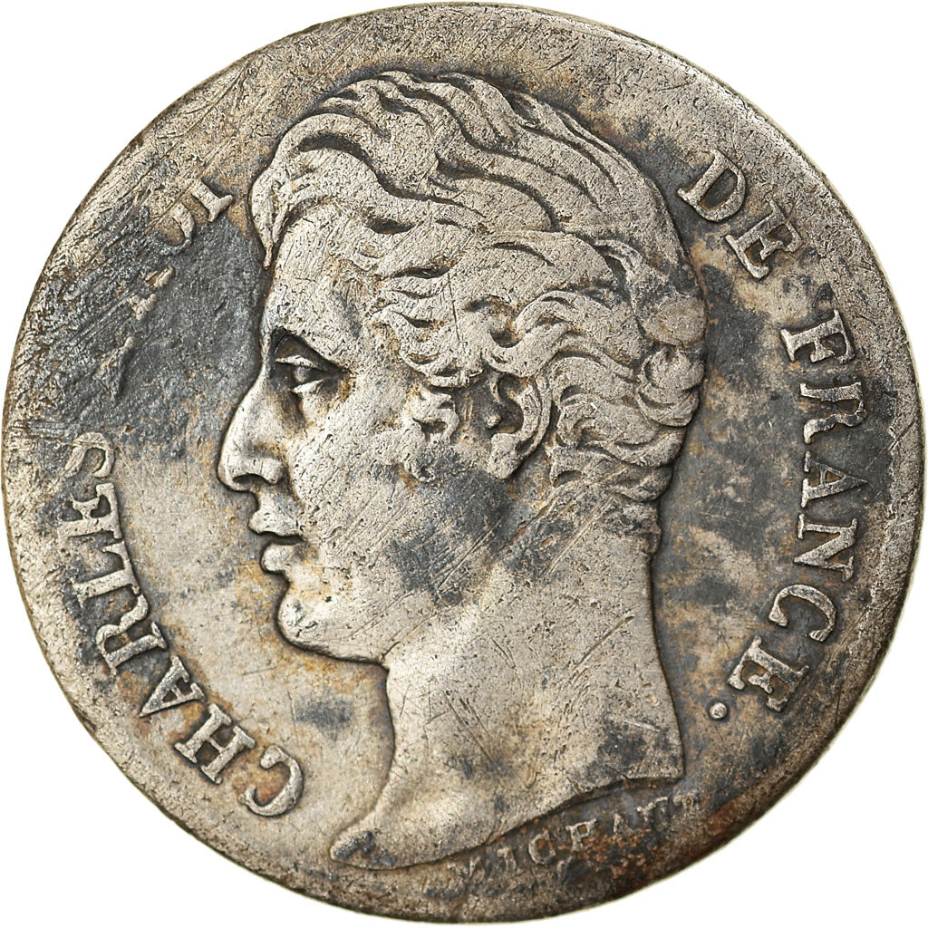 Moneda, Francia, Charles X, 1/2 Franc, 1830, Toulouse, Rare, BC+, Plata