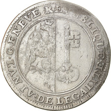 Moneta, CANTONI SVIZZERI, GENEVA, 6 Sols, 1795, Genève, MB+, Rame, KM:109a