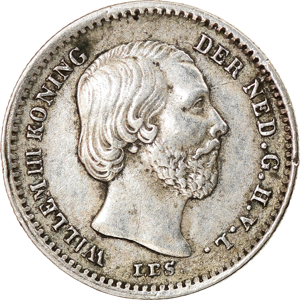 Münze, Niederlande, William III, 5 Cents, 1863, SS, Silber, KM:91