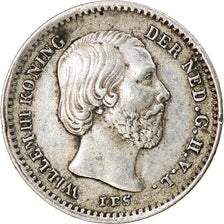 Münze, Niederlande, William III, 5 Cents, 1863, SS, Silber, KM:91